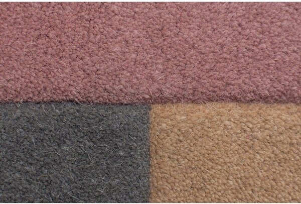 Covor tip traversă din lână Flair Rugs Collage Earthy, 60x230 cm