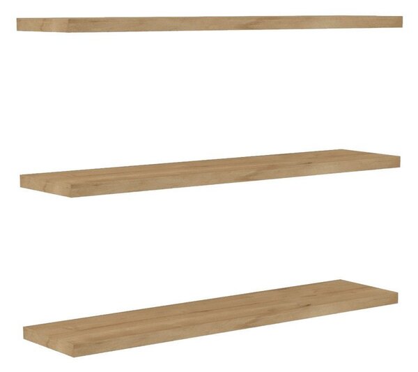 Rafturi de perete cu aspect de lemn de stejar 3 buc. Boss - Kalune Design