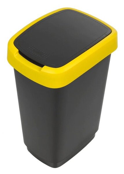 Coșuri de gunoi negre 3 buc. pentru reciclat din plastic reciclat 25 l Twist – Rotho