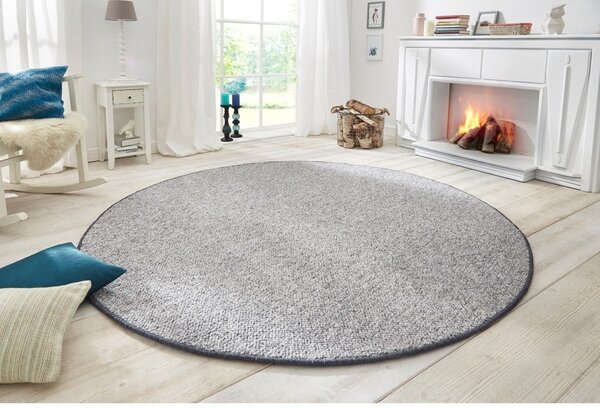 Covor gri rotund ø 200 cm Wolly – BT Carpet