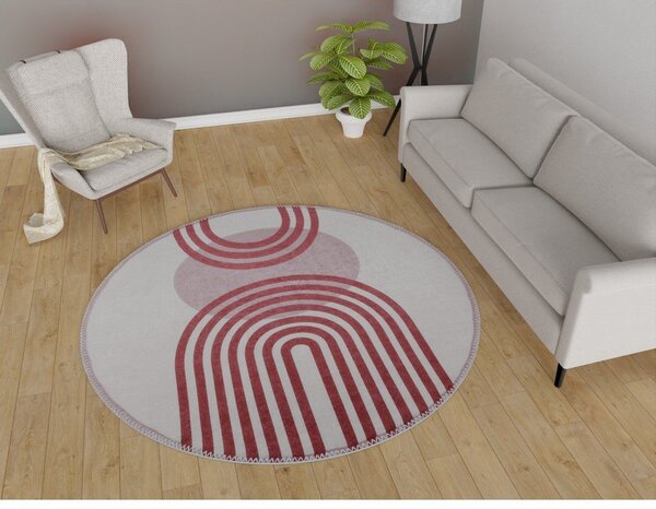 Covor rotund violet/gri ø 160 cm - Vitaus