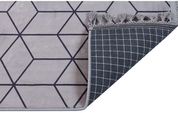 Covor lavabil gri 160x100 cm - Vitaus
