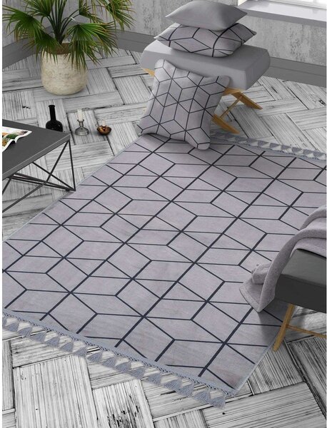 Covor lavabil gri 160x100 cm - Vitaus
