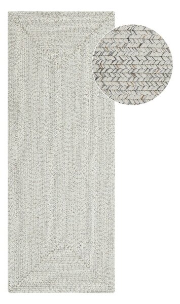 Covor alb/bej de exterior 200x80 cm - NORTHRUGS