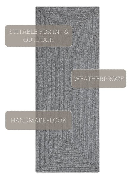 Covor gri de exterior 200x80 cm - NORTHRUGS