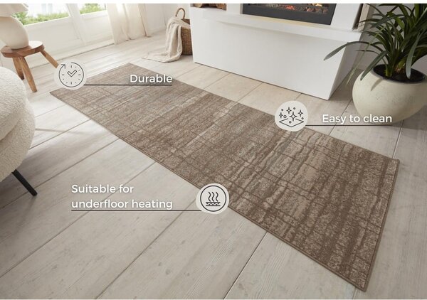 Covor tip traversă maro/bej 80x200 cm Terrain – Hanse Home