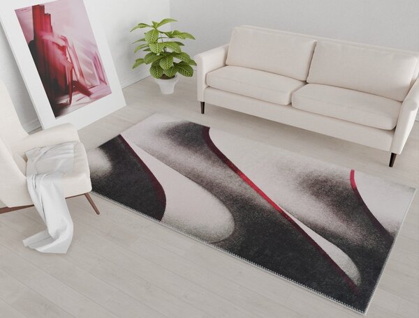 Covor alb/negru lavabil 180x120 cm - Vitaus
