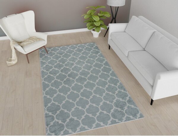 Covor gri deschis/crem lavabil 180x120 cm - Vitaus
