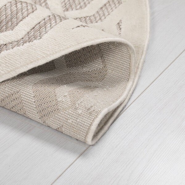 Covor de exterior bej rotund ø 160 cm Mondo - Flair Rugs