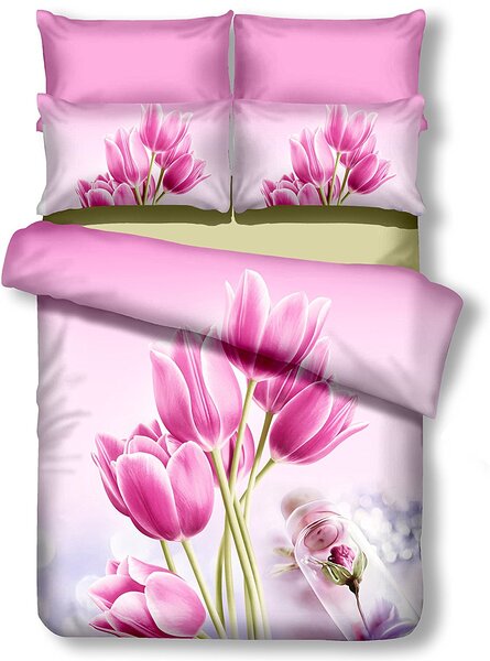 Lenjerie de pat din microfibra roz SANDY Dimensiune lenjerie de pat: 2 buc 80 x 80 cm | 200 x 200 cm