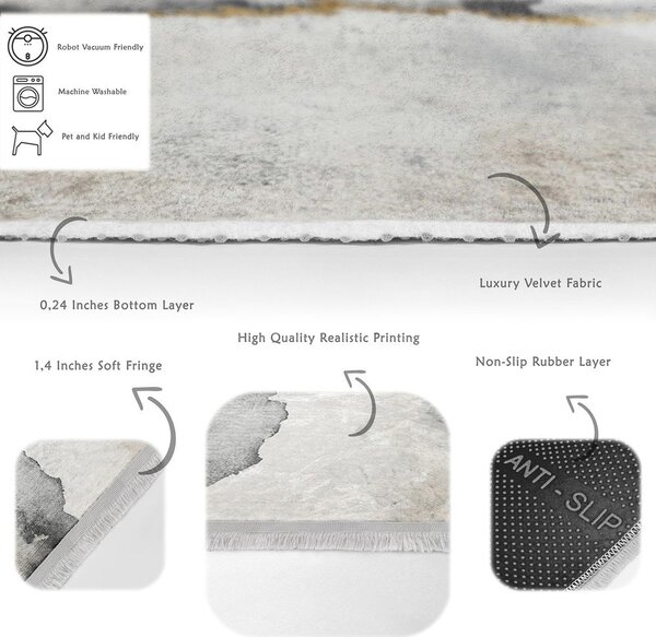 Covor gri 160x230 cm – Mila Home