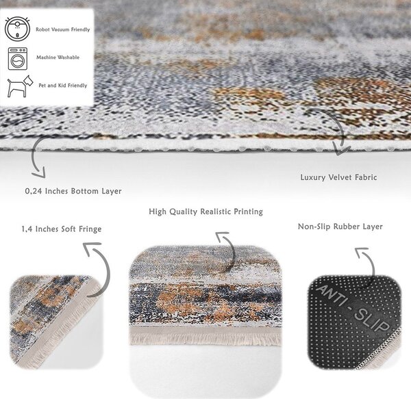 Covor gri 160x230 cm – Mila Home