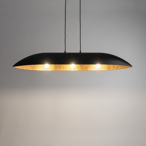 Lustră pe cablu GONDOLA 3xE27/60W/230V negru/cupru