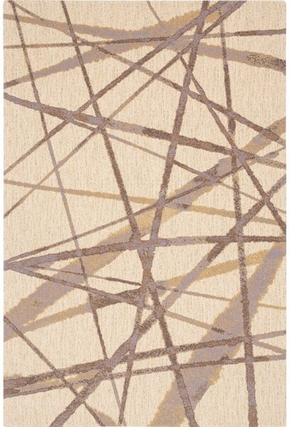 Covor bej din lână 100x180 cm Sticks – Agnella