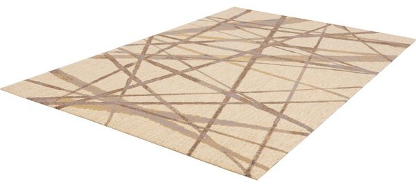 Covor bej din lână 100x180 cm Sticks – Agnella
