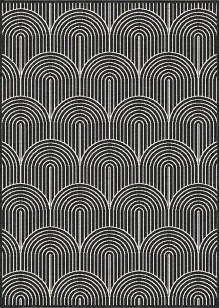 Covor de exterior negru-alb 80x150 cm Pangli Black – Hanse Home