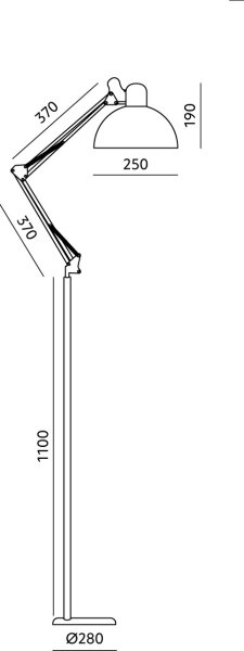 Brilagi - Lampă de podea flexibilă TASKER 1xE27/60W/230V 157 cm albă