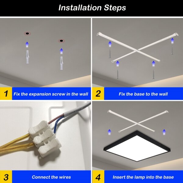 Brilagi-LED Lampă de baie reglabilă FRAME SMART LED/50W/230V IP44 negru+telecomandă