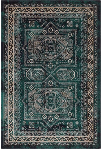 Covor în culoarea petrolului din lână 133x180 cm Mia – Agnella
