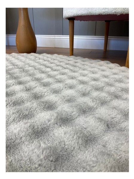 Covor gri lavabil rotund ø 120 cm Bubbly – Oyo Concept