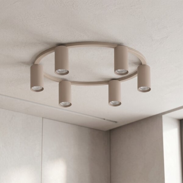Brilagi - LED RGBW plafonieră dimmabilă SELE 6xGU10/6,5W/230V bej