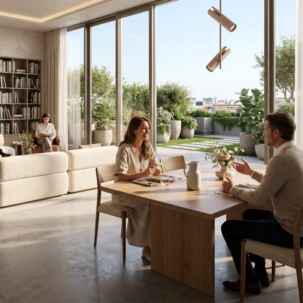 Brilagi - Lustru LED RGBW reglabil pe tijă BRANCH 2xGU10/6,5W/230V bej