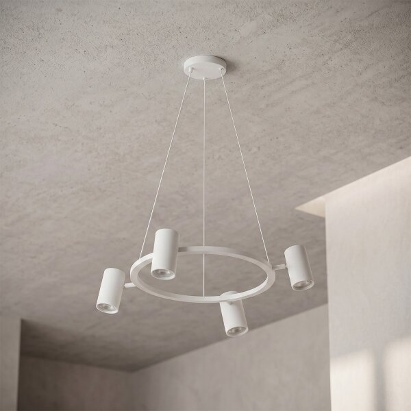 Brilagi - lustră LED RGBW reglabilă, suspendată pe cablu SELE 4xGU10/6,5W/230V, alb