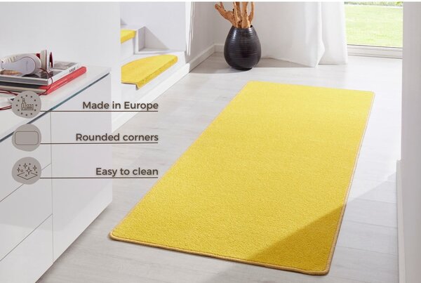 Covor tip traversă Hanse Home Fancy, 80x300 cm, galben