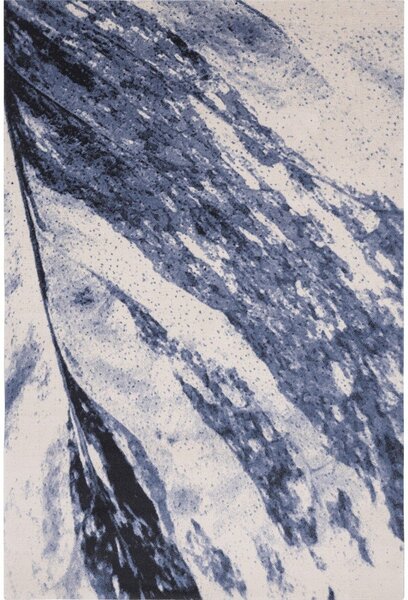 Covor albastru din lână 133x180 cm Albo – Agnella