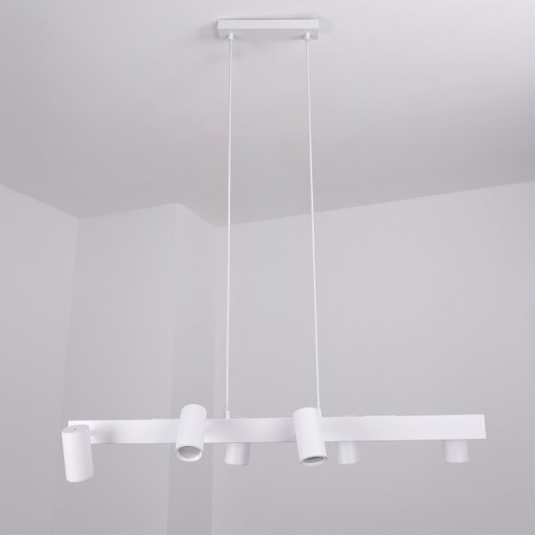 Brilagi - Lustră LED RGBW reglabilă suspendată pe cablu SELE 6xGU10/6,5W/230V albă