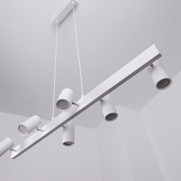Brilagi - Lustră LED RGBW reglabilă suspendată pe cablu SELE 6xGU10/6,5W/230V albă