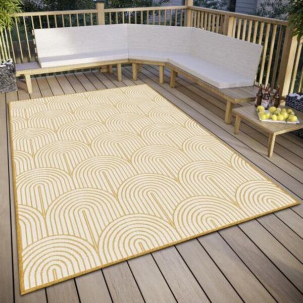 Covor de exterior galben ocru 120x170 cm Pangli Ochre – Hanse Home
