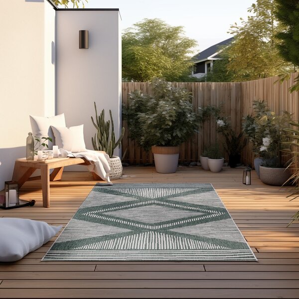 Covor de exterior verde/crem 120x170 cm Gemini – Elle Decoration