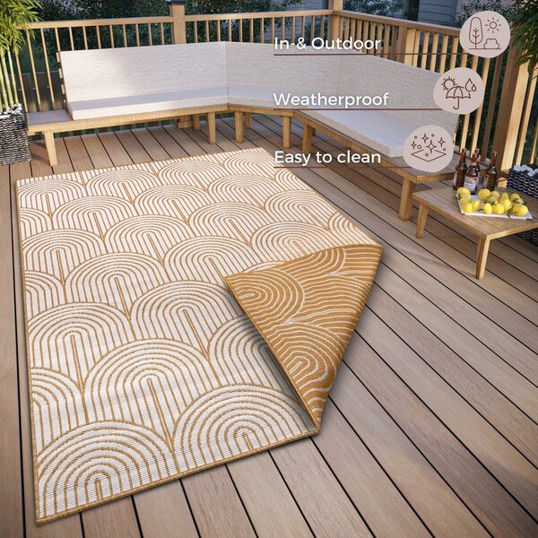 Covor de exterior galben ocru 120x170 cm Pangli Ochre – Hanse Home