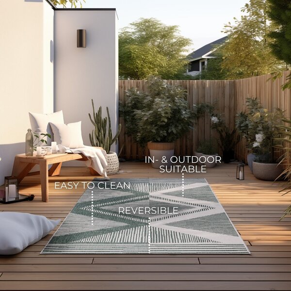 Covor de exterior verde/crem 120x170 cm Gemini – Elle Decoration