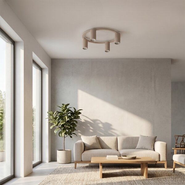 Brilagi - Plafonieră LED RGBW dimabilă SELE 4xGU10/6,5W/230V bej