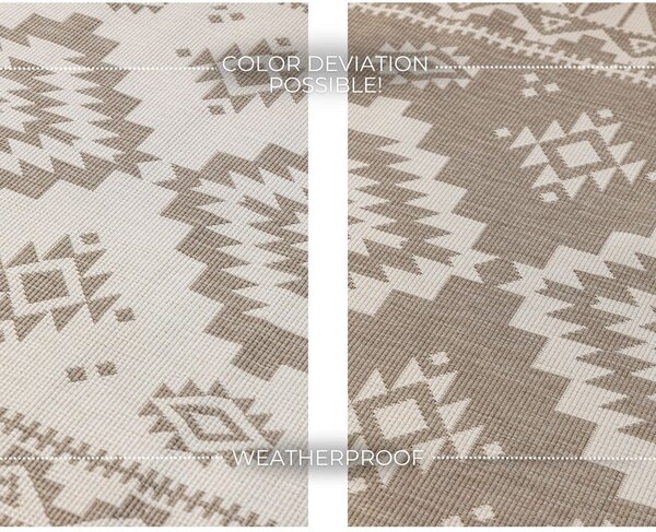 Covor de exterior maro/crem 80x150 cm Gemini – Elle Decoration