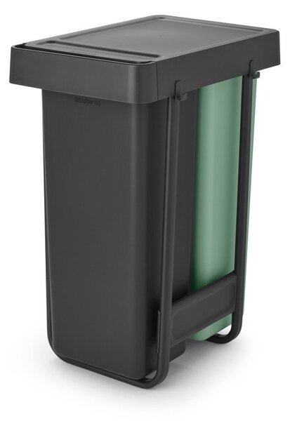 Coș de gunoi verde mentă/gri închis de reciclat/ încorporat din plastic 60 l Sort&Go – Brabantia