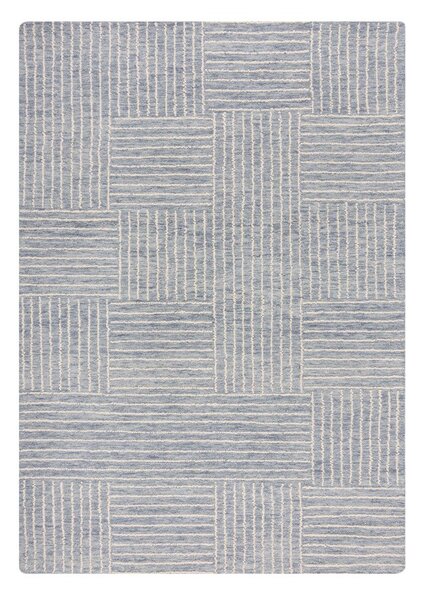 Covor albastru deschis țesut manual din lână 80x150 cm Memphis Wool – Flair Rugs