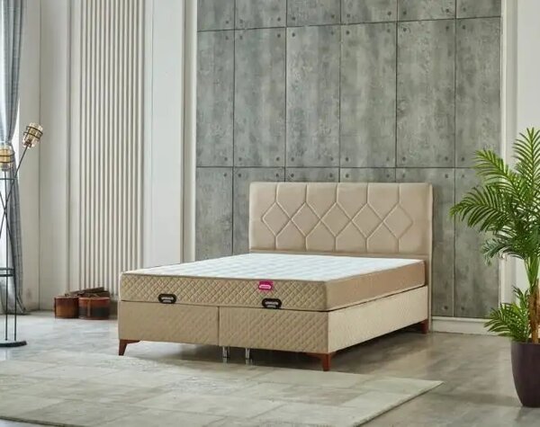 Set Pat tapițat cu saltea inclusă și ladă 160*200 cm, Atlantis