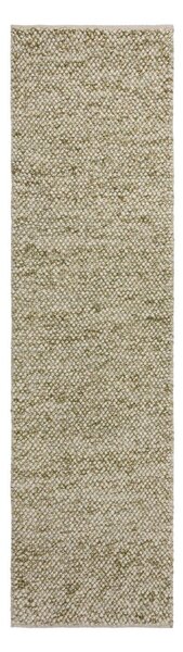 Covor tip traversă kaki țesut manual din amestesc de lână 60x230 cm Minerals – Flair Rugs