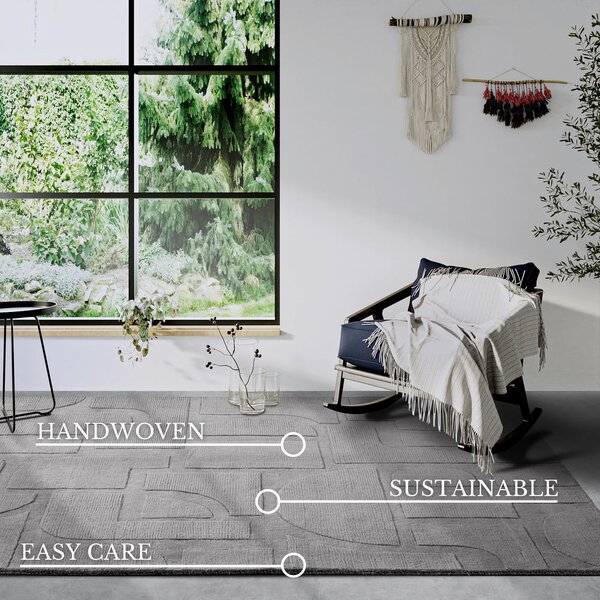 Covor gri țesut manual din lână 120x170 cm Alexis – Villeroy&Boch