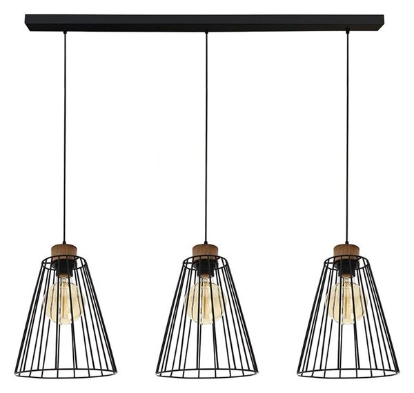 Lustră pe cablu Spot-Light DO19319304 ORAZIO 3xE27/60W/230 stejar