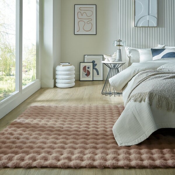 Blană maro sintetică 160x230 cm Waffle Faux Fur – Flair Rugs
