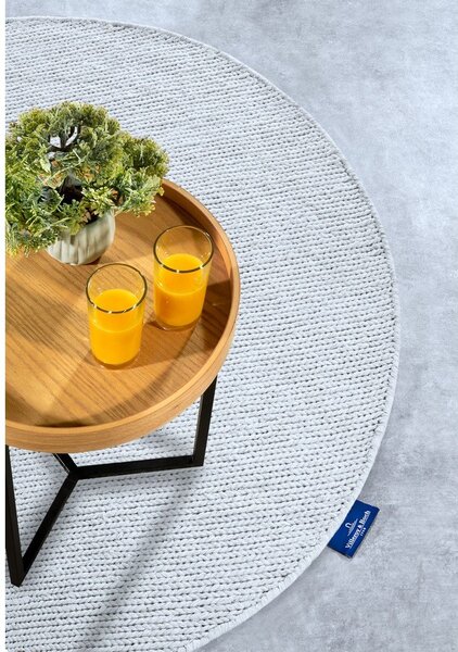 Covor alb țesut manual rotund din lână ø 200 cm Francois – Villeroy&Boch