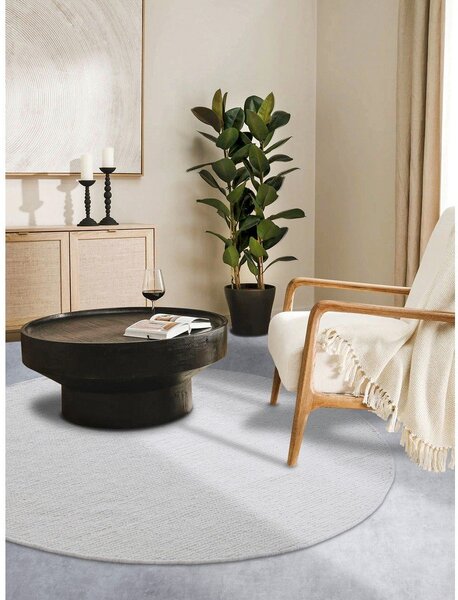 Covor alb țesut manual rotund din lână ø 200 cm Francois – Villeroy&Boch
