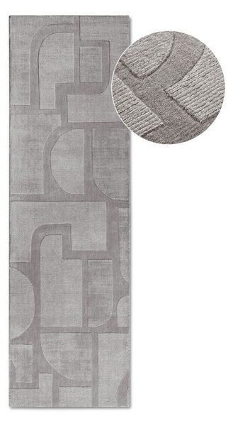 Covor tip traversă gri țesut manual din lână 80x250 cm Alexis – Villeroy&Boch