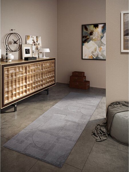 Covor tip traversă gri țesut manual din lână 80x250 cm Alexis – Villeroy&Boch