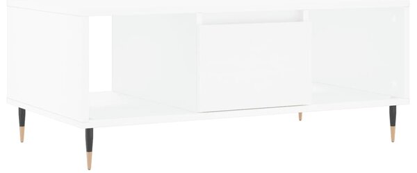 Măsuță de cafea, alb, 90x50x36,5 cm, lemn prelucrat