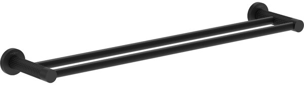 Mexen Triv, suport dublu pentru prosoape de perete, negru mat, 70A33047-70